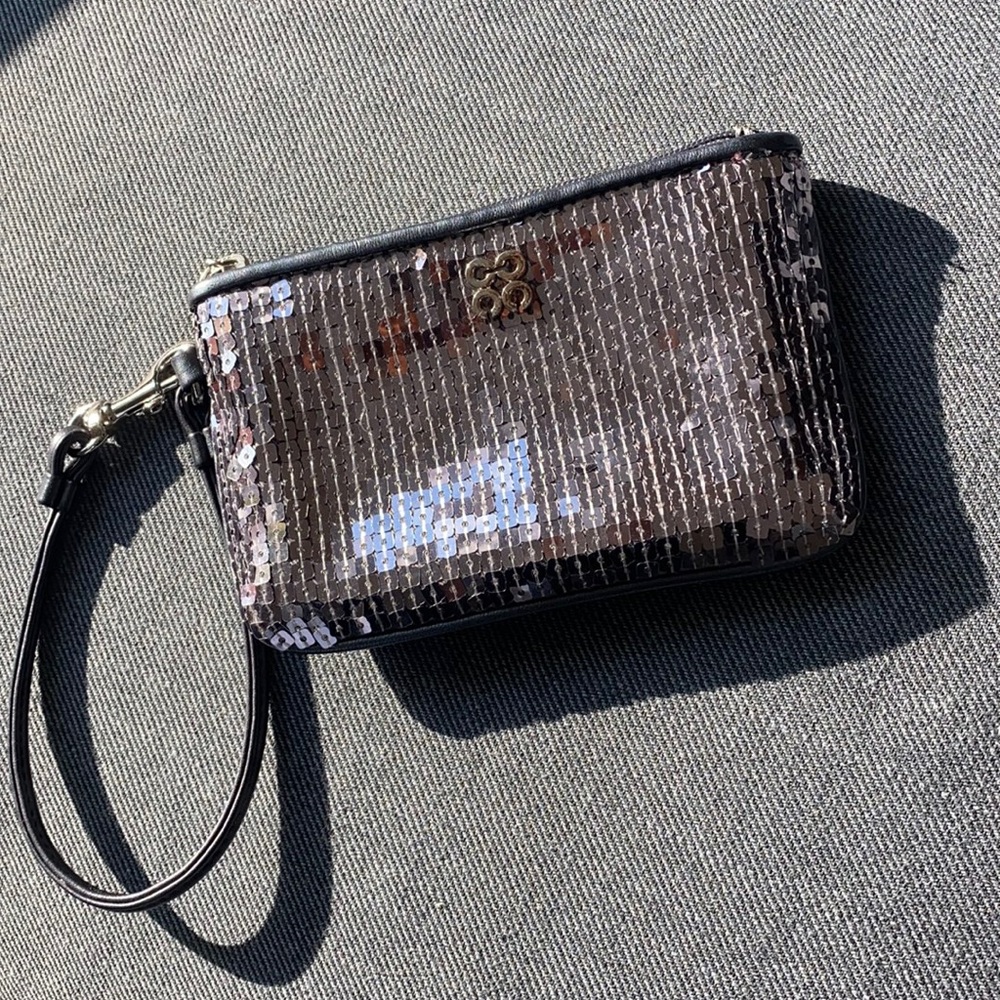 Coach sequin wristlet
